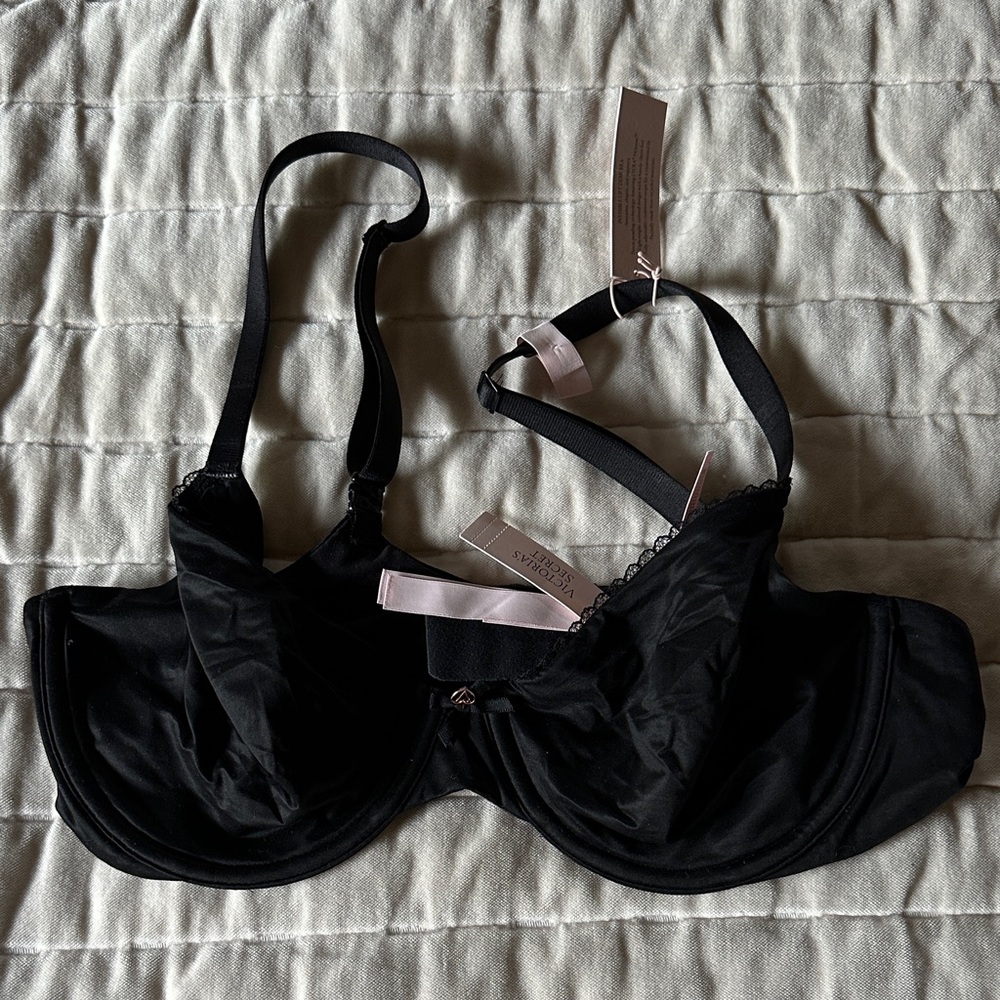 Victoria's Secret Black Lace Trim Bra